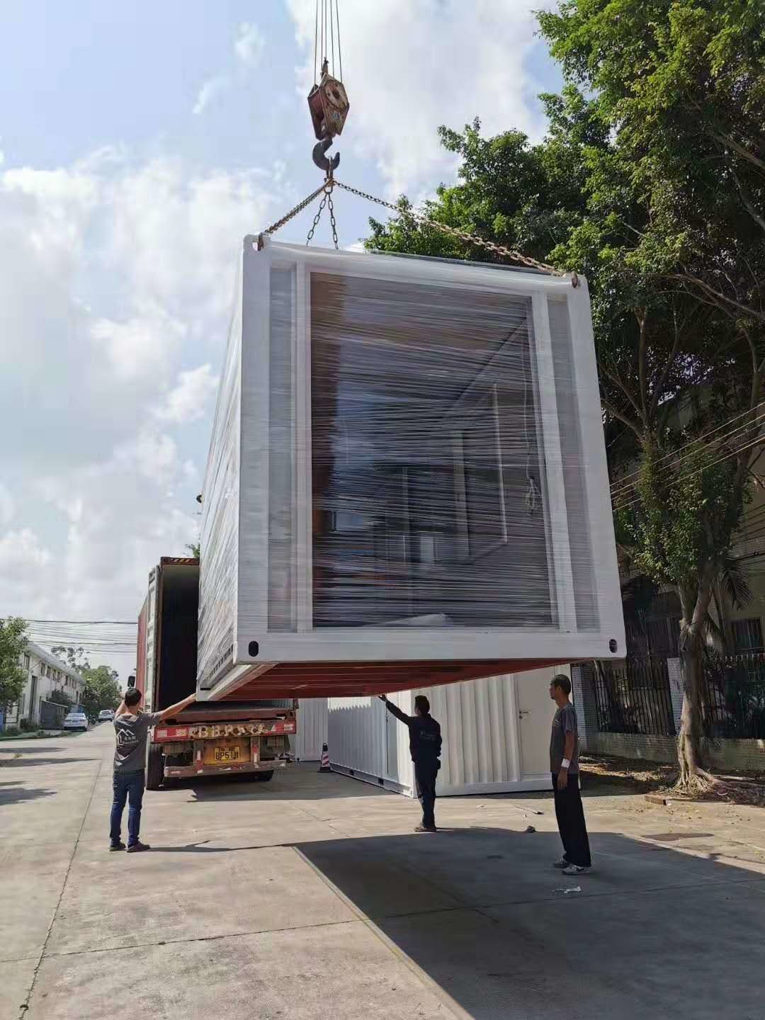 Flat 40ft Expandable Container Homes , 2 Bedroom Prefab Folding Container House