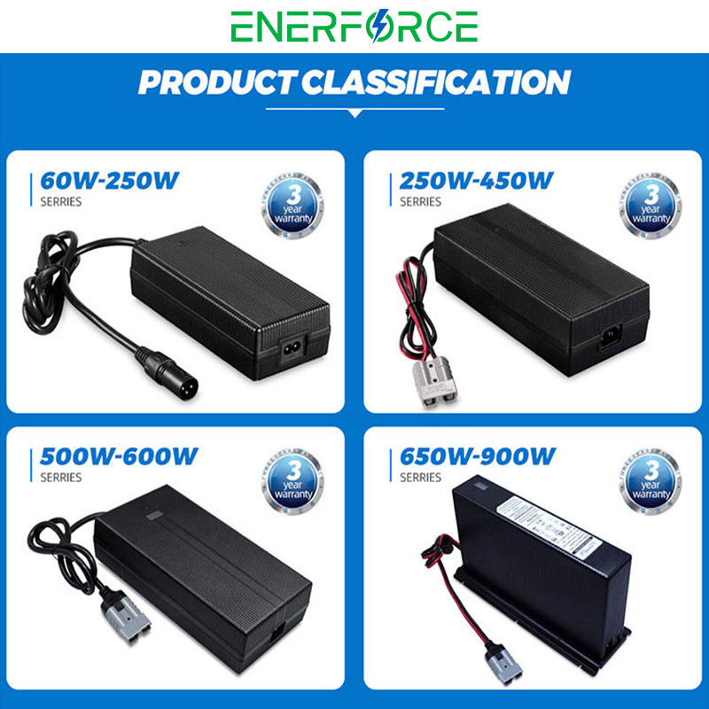 OEM 5A 12V Lithium Battery Charger PC Waterproof 94V0 FCC EMC Certified
