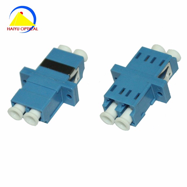LC duplex high low type fiber optic adapter