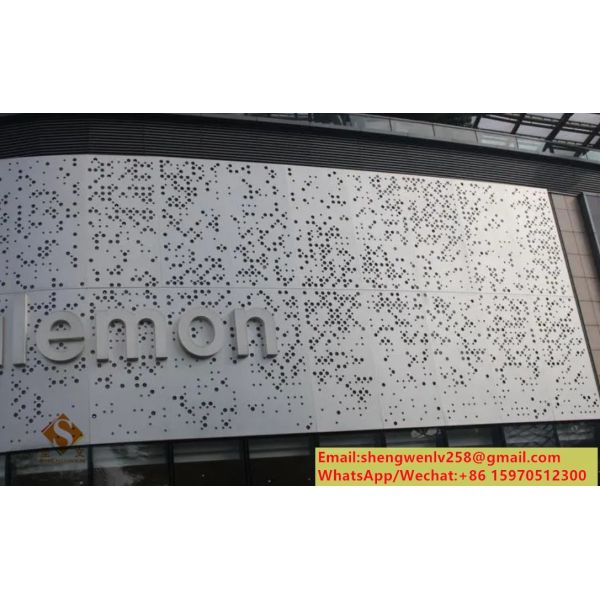 Perforated Metal cladding architecture facades aluminum solid wall cladding