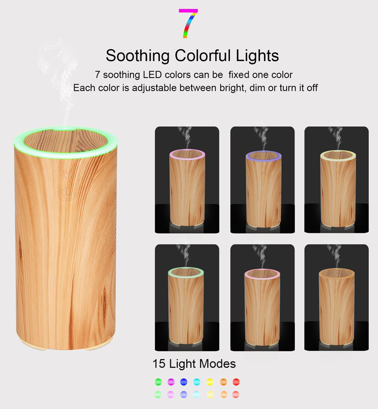 50ml Ultrasonic Wood Grain Aromatherapy Diffuser