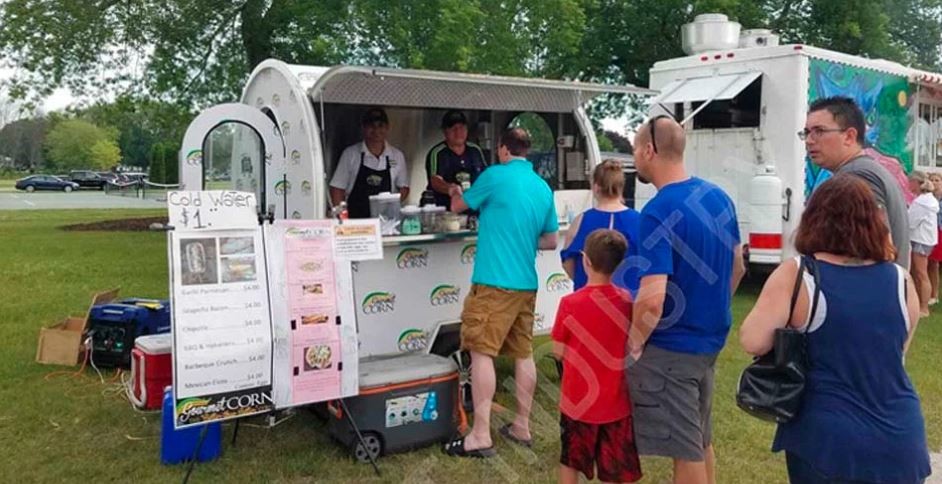 Outdoor Burger Factory Catering Mobile Fast Food Trailer With Stainless Steel Kitchen