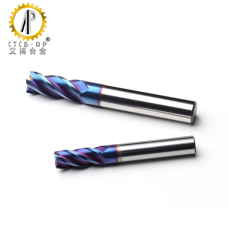 HRC 65 CNC Passivation Tungsten Carbide End Mill With Chamfered Bottom