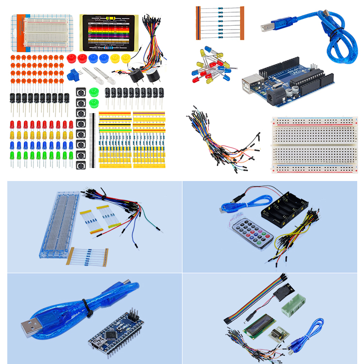 New Electronics Arduino Starter Kit , DIY Geek Kit Color Led Sound