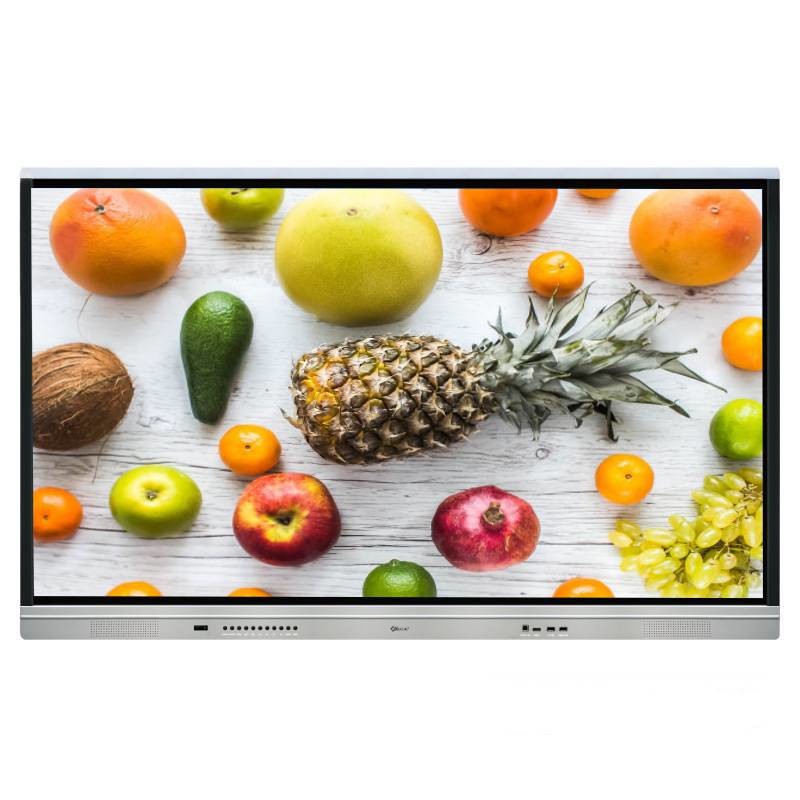 Wall Mounted 75 Inch Interactive Whiteboard PC, Android 8 ,Aluminium Alloy Frame Flat Panel For Meeting Presentation