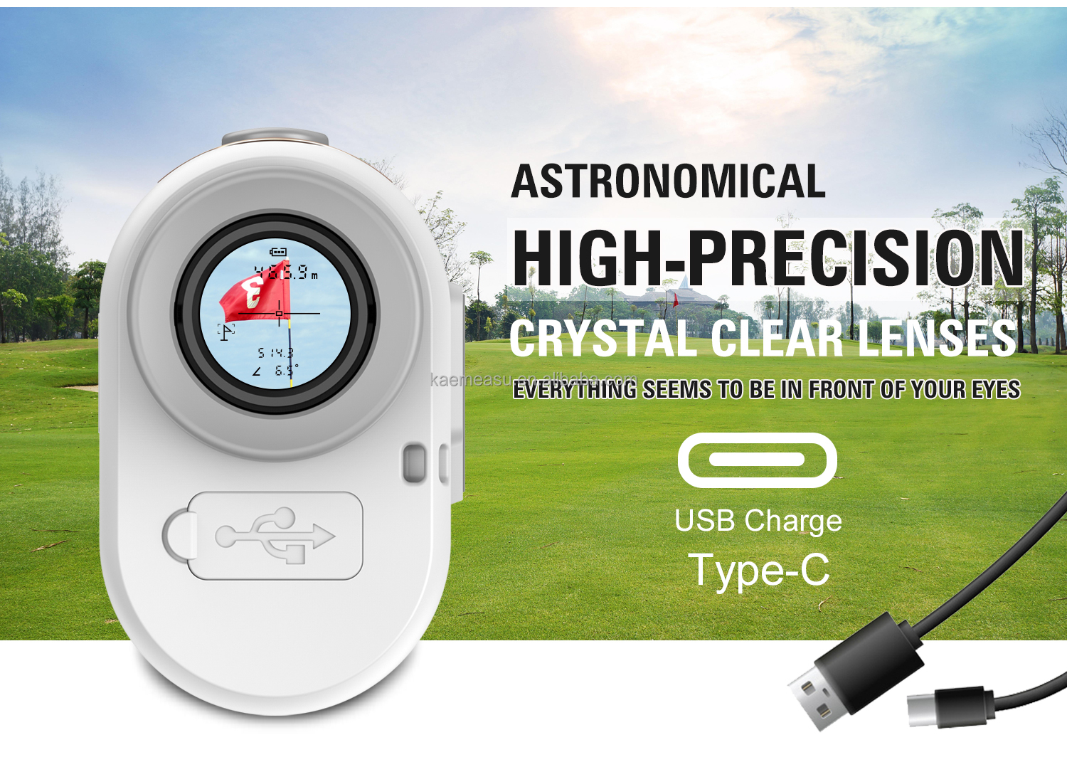 800m Handheld Laser Rangefinder Industrial Grade with Magnetic Attachment 6.5X Magnification