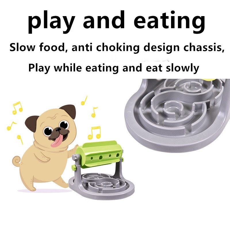 Cat And Dog Food Bowl Roller Leaking Device Educational
