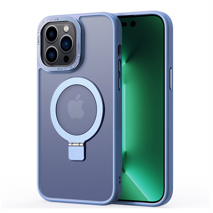 Magnetic Invisible Stand Magsafe Phone Case 16FT Military Shockproof Protection