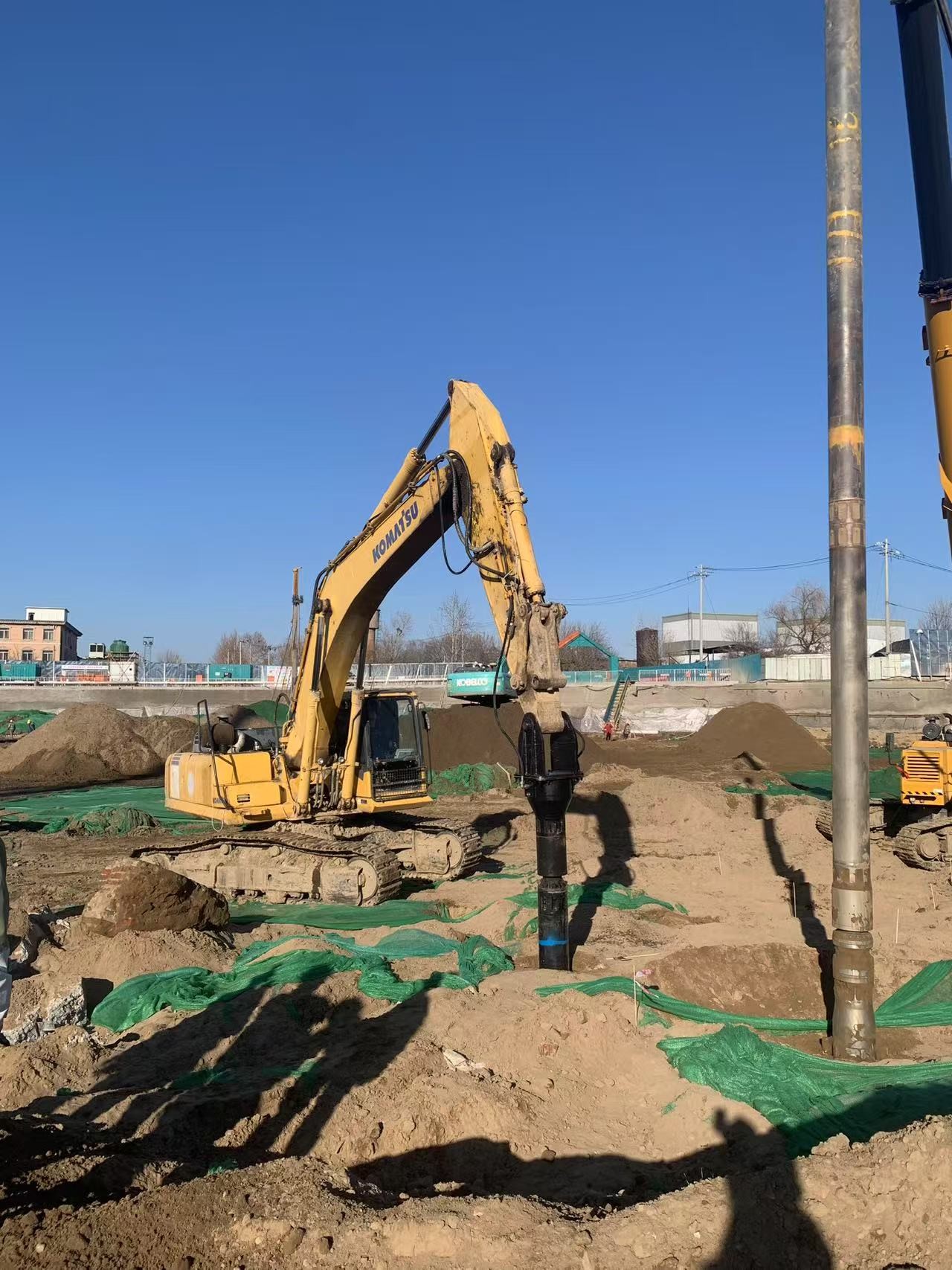 BVEM 105kW Power Hydraulic Vibroflot Excavator Equipped Sharing Hydraulic Power System