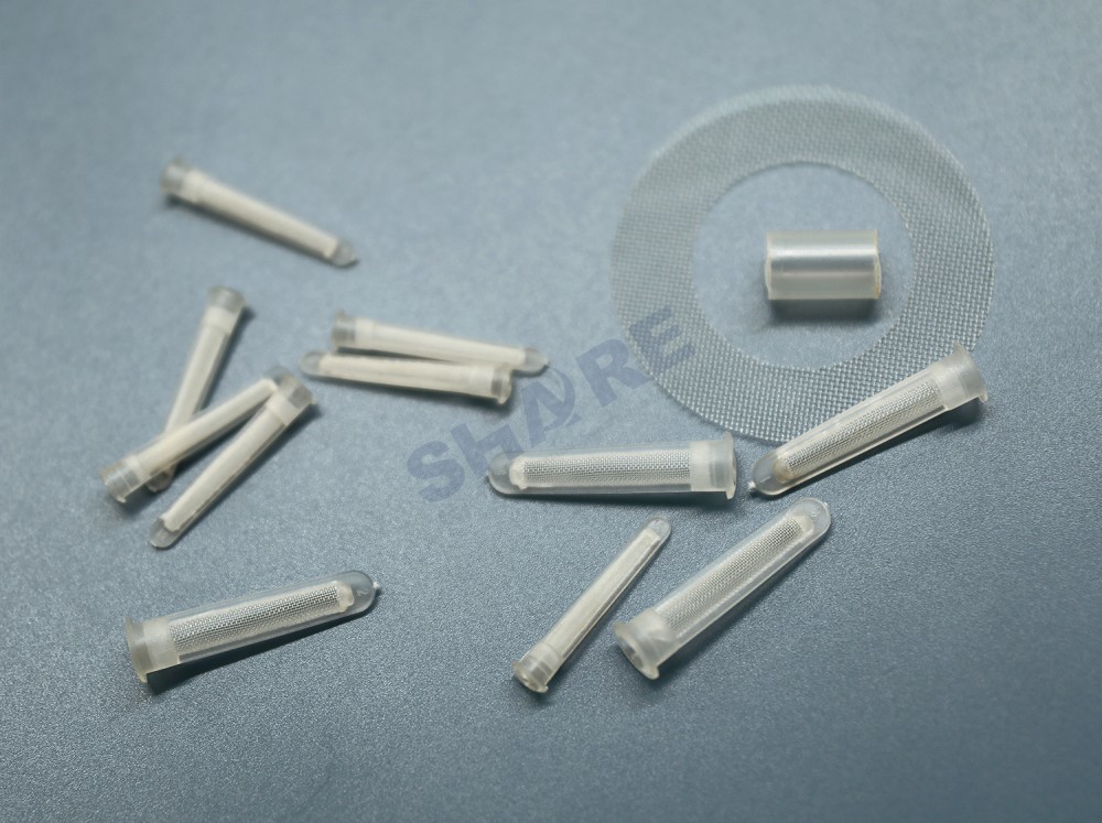 Delicate Fine Fabric Mesh Overmolding Plastic Micron Rated Filter Parts By Micromolding