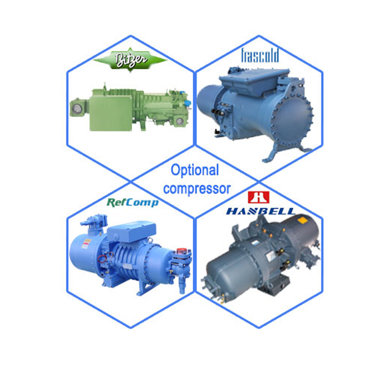 2000 KG TECUMSEH Compressor 15 Ton Container Block Ice Machine with Mobile Plant