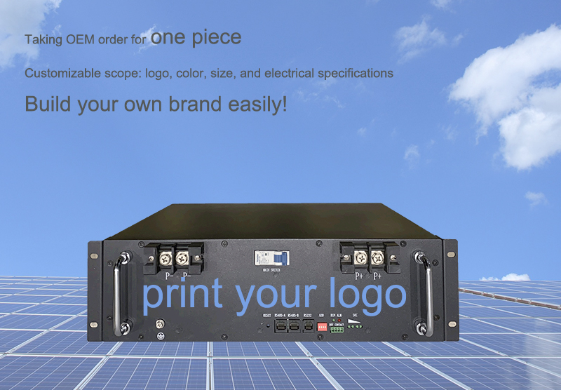 48V 100Ah Rack Mount LiFePO4 Lithium Battery For Residential Commercial
