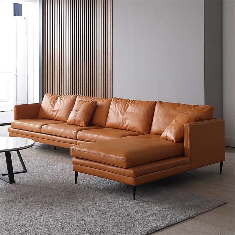 Customized Size Living Room Sofas Sectional With High Density Sponge