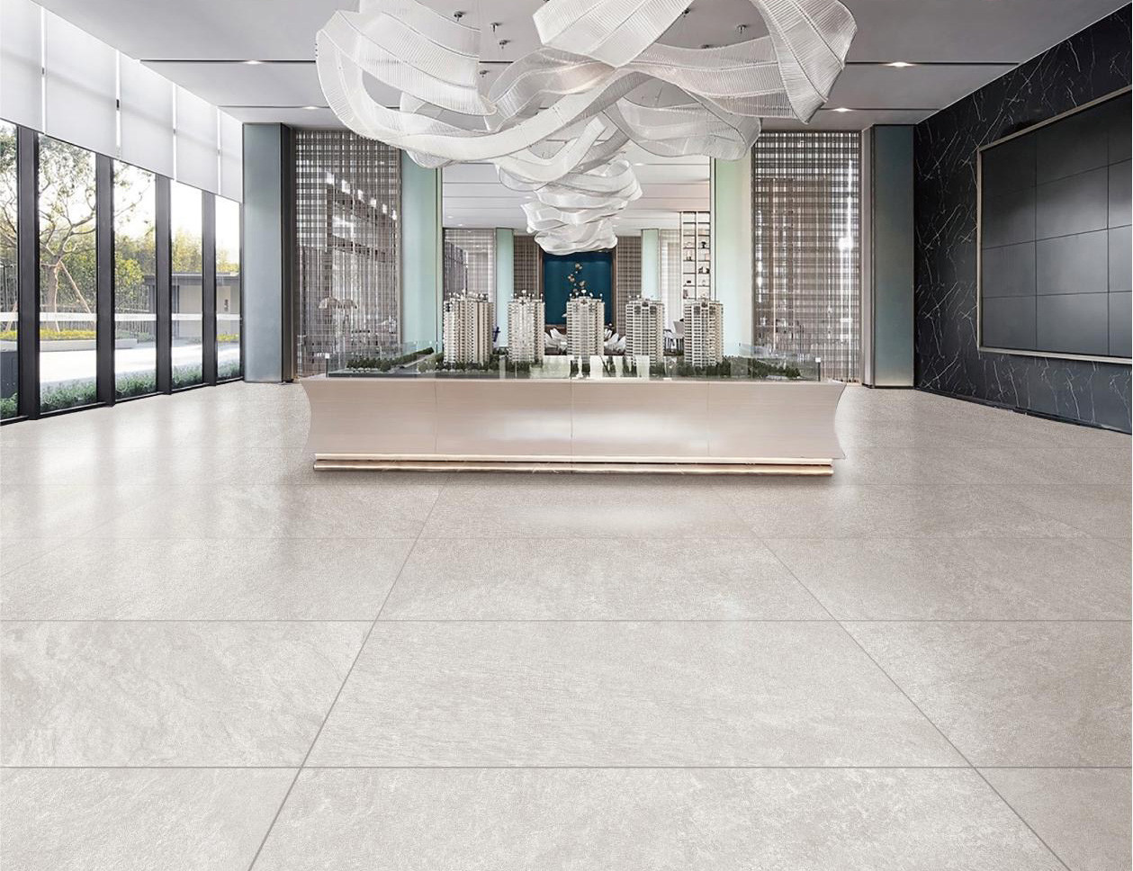 SGS Homogeneous Rustic Porcelain Floor Tiles , Non Slip 10mm Vitrified Glazed Tiles