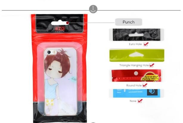 High Quality mobile accessories bags for mobile case /zipper plastic mobile phone packaging bag