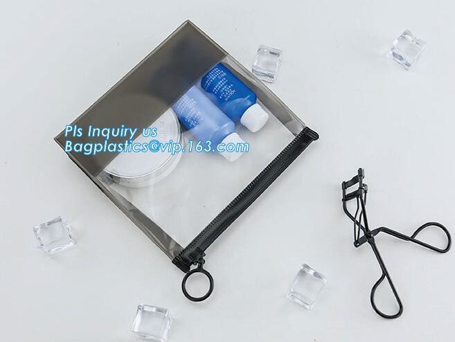 Stationery Makeup Cosmetic Bag Slider Zipper Packaging With Zipper