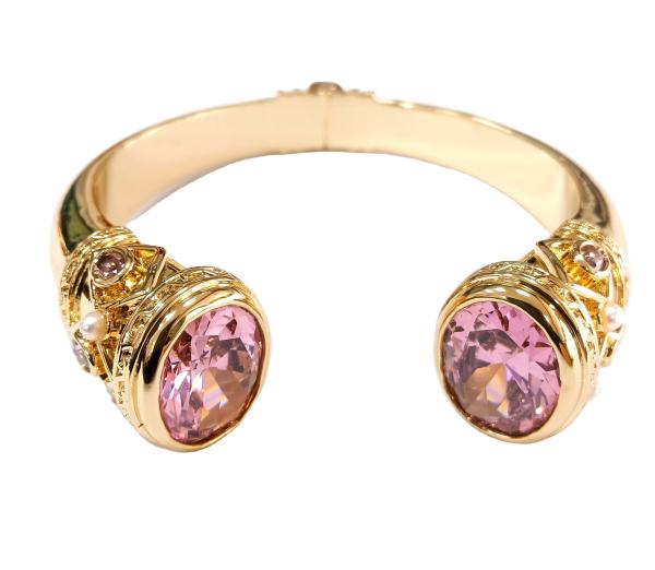 Religious Type Other Silver Jewelry Garnet Stones Brass Bracelet Bangle Plating