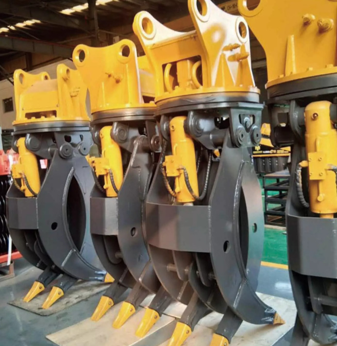 Timber Grab Wood Excavator Rotating Grapple For Forestry Industry 20t Excavator Log Grapple