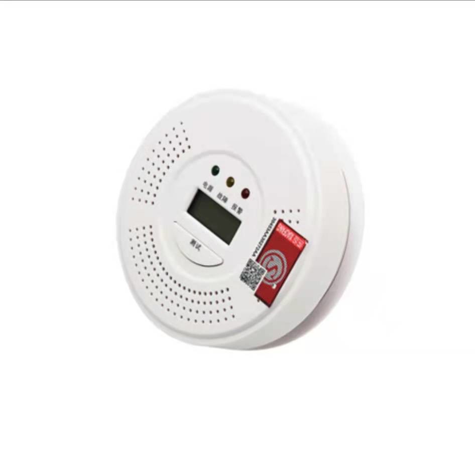 ROHS White Indoor Air Quality Monitors ABS Plastic Carbon Monoxide And Gas Alarm 160g
