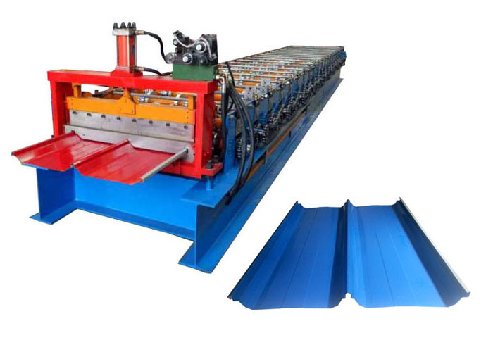 Cr12 Cutter Standing Seam Roll Forming Machine Self Lock Plate Feeding Thickness 0.3-0.9mm
