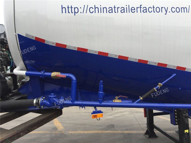 BOHAI Air Compressor Bulk Cement Transport 70 Ton Or Bigger Tank Trailer Payload