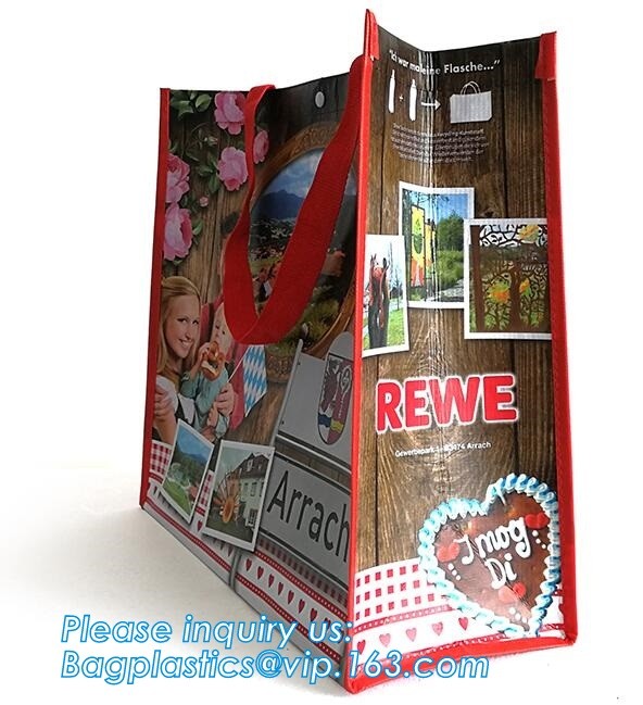 Wholesale factory custom fashion laminated non woven bag, Shopping printing fabric insulated foldable bag, custom pp non