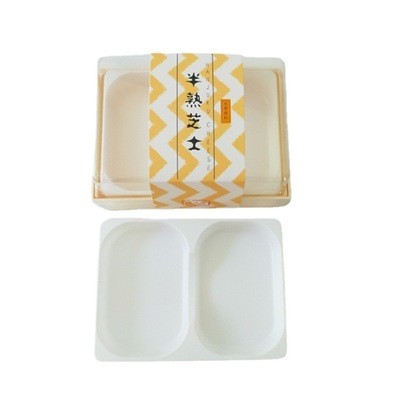 Biodegradable Bread Pastry Dessert Takeaway Boxes OEM ODM Swiss Roll Cake Packaging