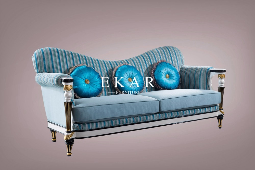 Upholstery Fabric Leather Living Room Furniture Wooden Sofa Set FLN-M-SF401