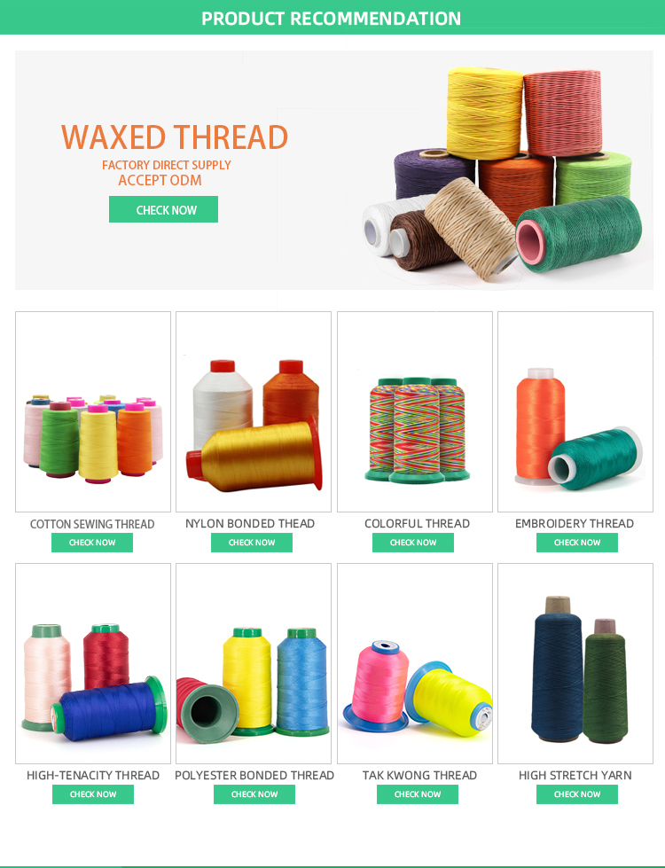 100% Polyester Strength Sewing Thread For Car Supplies Strength And Durable