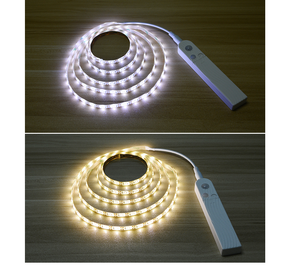 4100K Battery Motion Sensor LED Strip For Kitchen Under Cabinet