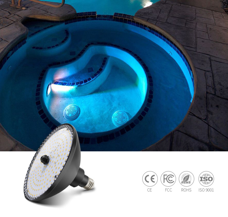 E26 adjustable base 12V AC RGB switch ON / OFF control 17W PAR56 aluminum LED pool light