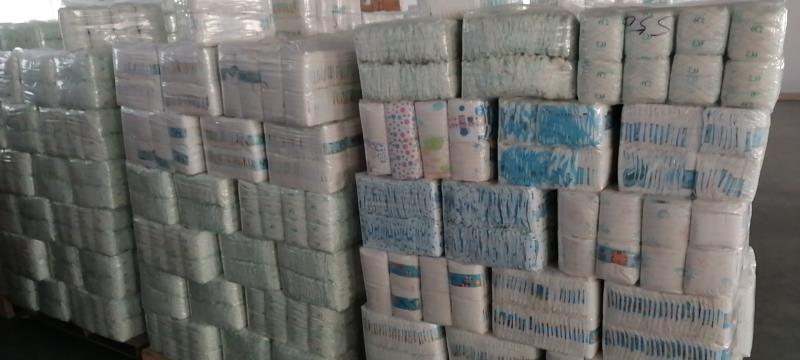 16 to 18 lbs B Grade Baby Diapers with Japan SAP PE Film PP tape Diapers In Bales