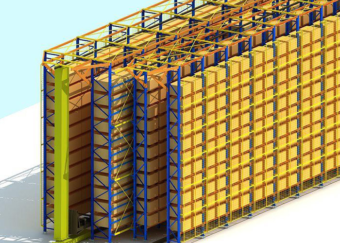 Roboticized Industrial Warehouse Racking Systems Heavy Duty ASRS System