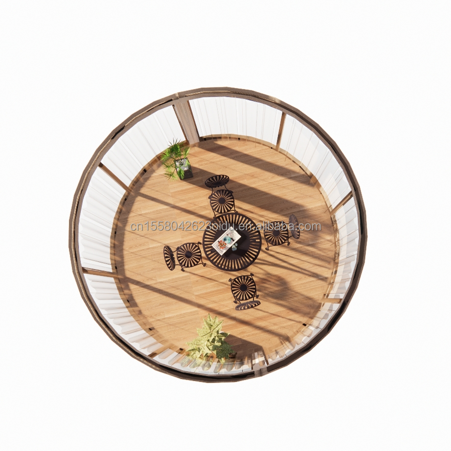 Modern Design Light Luxury Large Capacity Modular Round Tiny House Assembled with Light Steel and Sandwich Panel Material