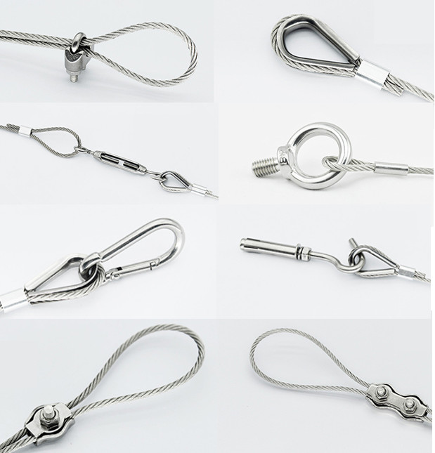 US Type Wire Rope Clip Clamp Eight Type Aluminium Press Clips Sleeves