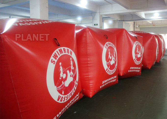 1.5M Cube Race Marker Inflatable Water Buoys For Water Sports Event