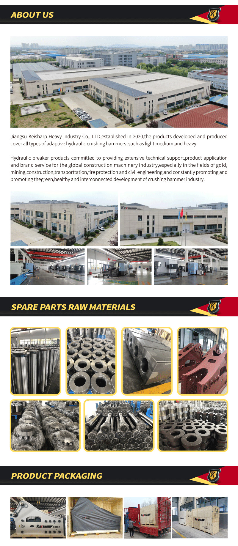 KS220 KS400 KS450 Through Bolt For Hydraulic Cylinder Parts