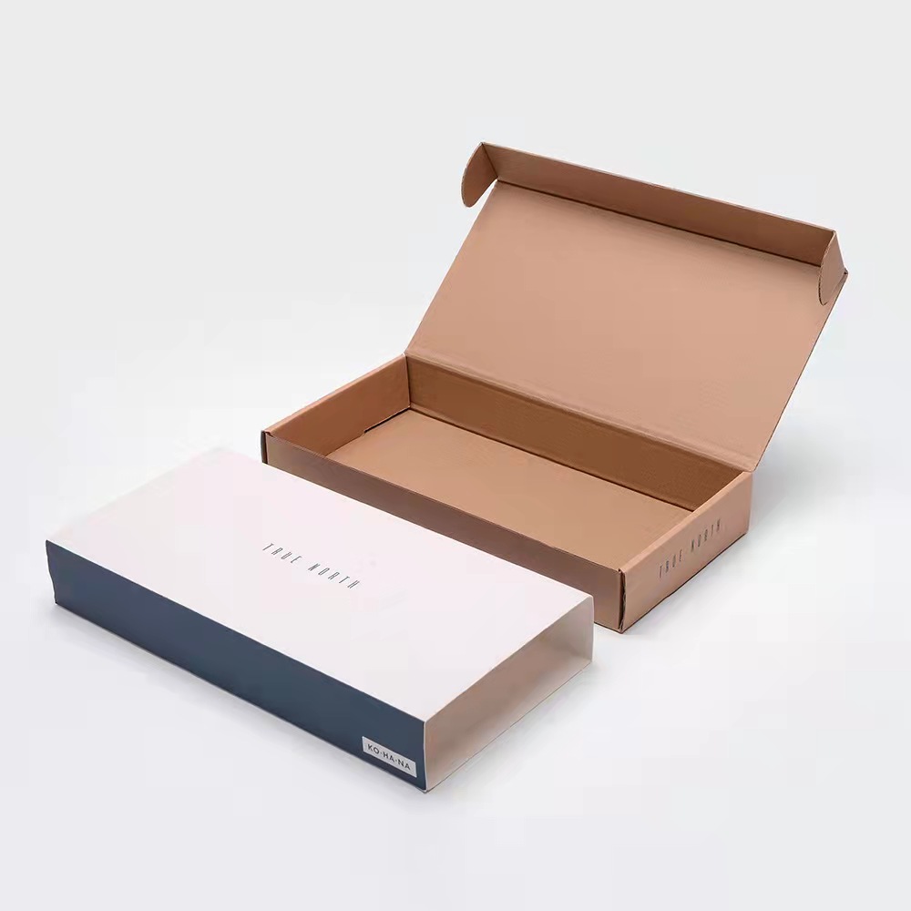 Customized Rigid Corrugated Cardboard Shipping Box For Silk Lining Clothing