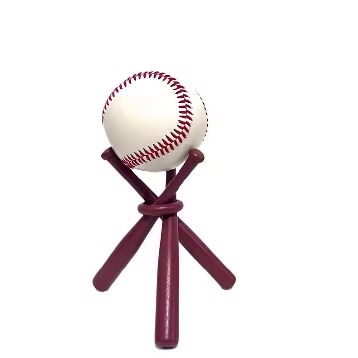 Factory Direct Wooden Crafts - Colorful Mini Baseball Bat with Display Stand and Ball Decorative Baseball Bat and Racks