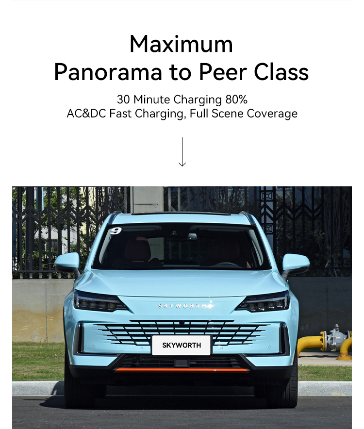 Skyworth HT-i Plug-In Hybrid Electric Car 3m Vehicle 2023 with 32.76Kwh Ternary Lithium Battery at and High Speed 170km/h