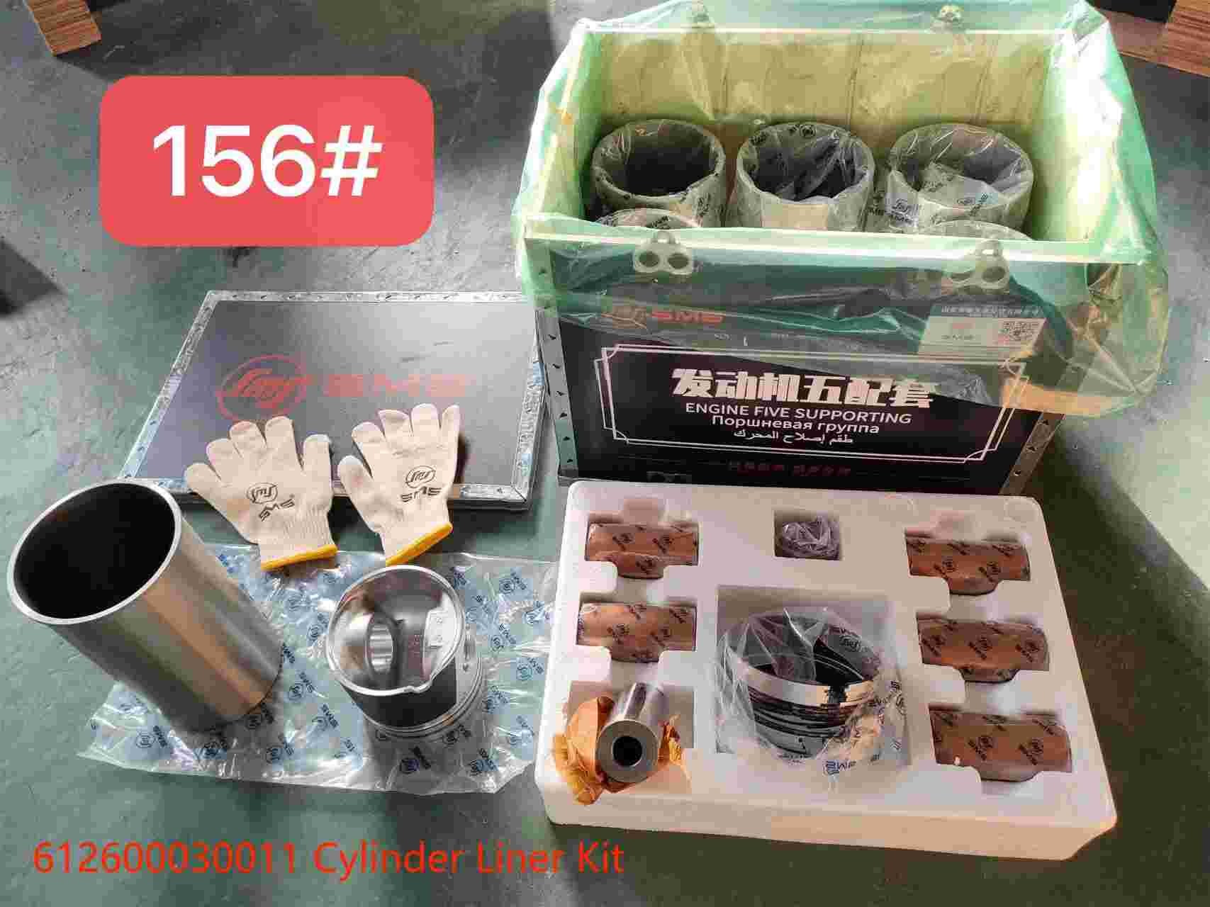 612600030011 Cylinder Liner WEICHAI Engine Parts Piston Ring Pin Engine Five Supporting WEICHAI WD615
