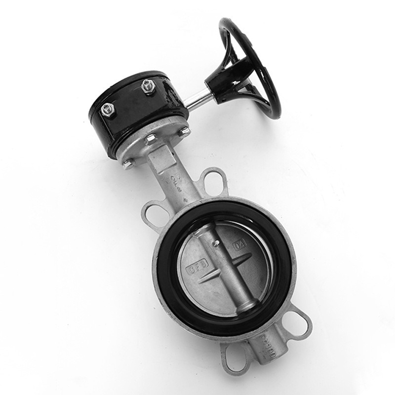 Gearbox Switch Box Double Acting Actuator Soft Seat Wafer Butterfly Valve
