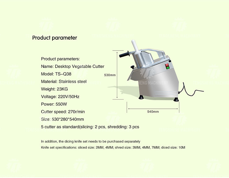 SS Vegetable Processing Machine Potato Chip Onion Chopper Slicer Cutter