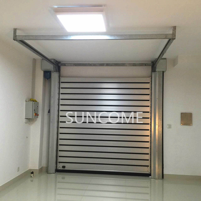 Outside Rolling Back Sectional Industrial Security Door High Speed