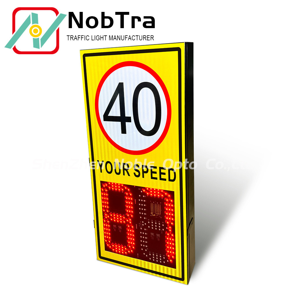 IP54 Waterproof Level 2 Color Speed Limit Signs 12watt Red and 15watt Green for Industrial Applications