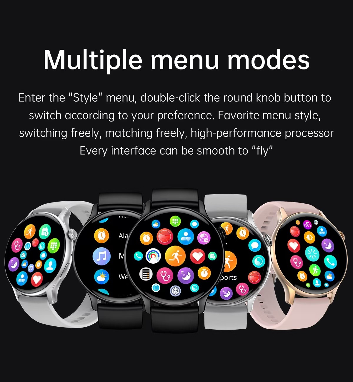 HK85 Smart Watch 1.43 Inch Screen BT Calling Smart Watch Blood Pressure Heart Rate Monitor