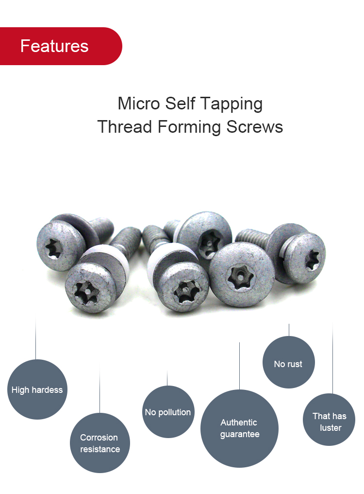 Metric Measurement System Mushroom Round Head Screw with Zinc Plating and Half Thread