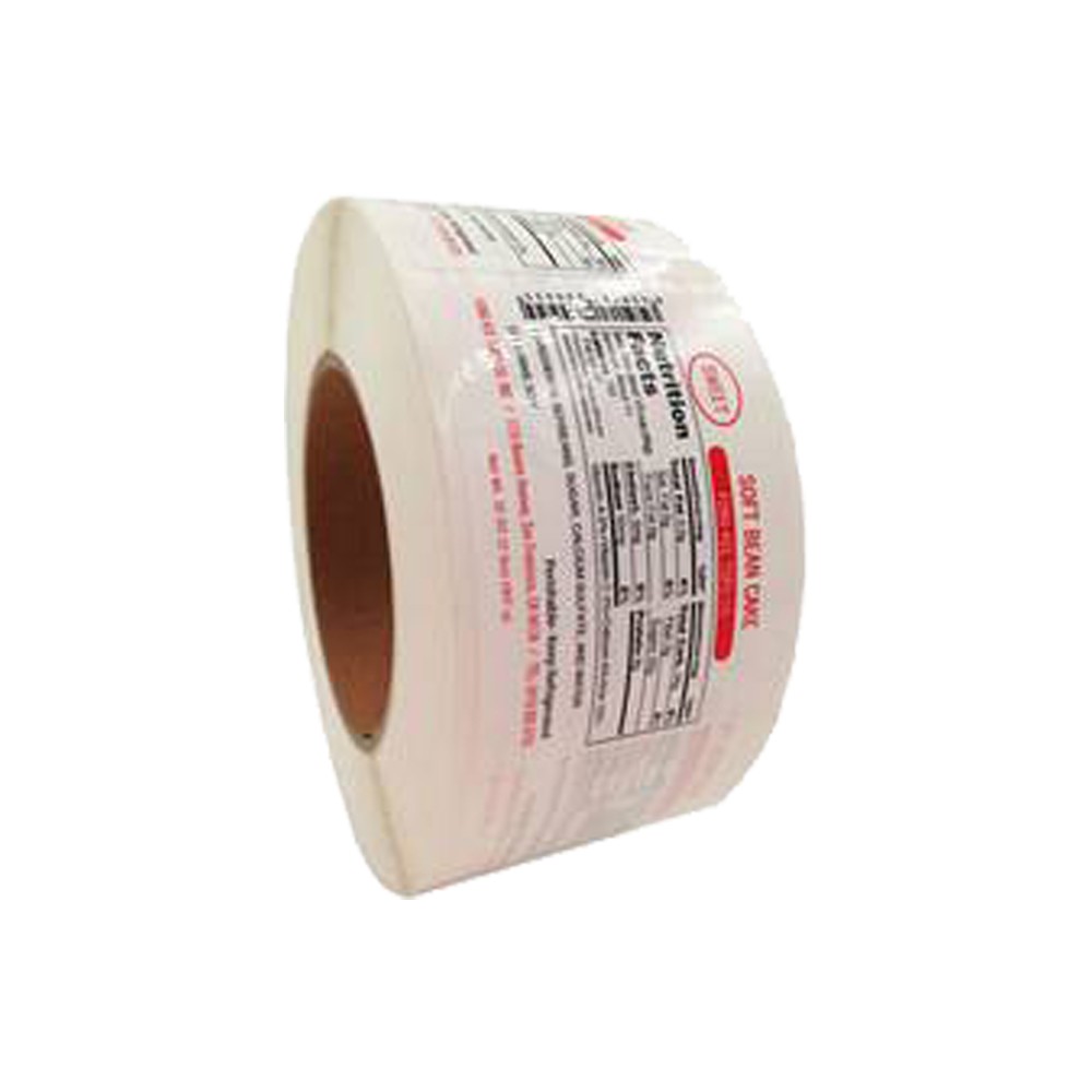 Circular Round Food And Beverage Labels Roll Die Cut Shape Thermal Food Label Stickers