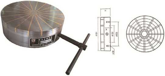 250mm Lathe Machine Radial Circular Magnetic Chuck