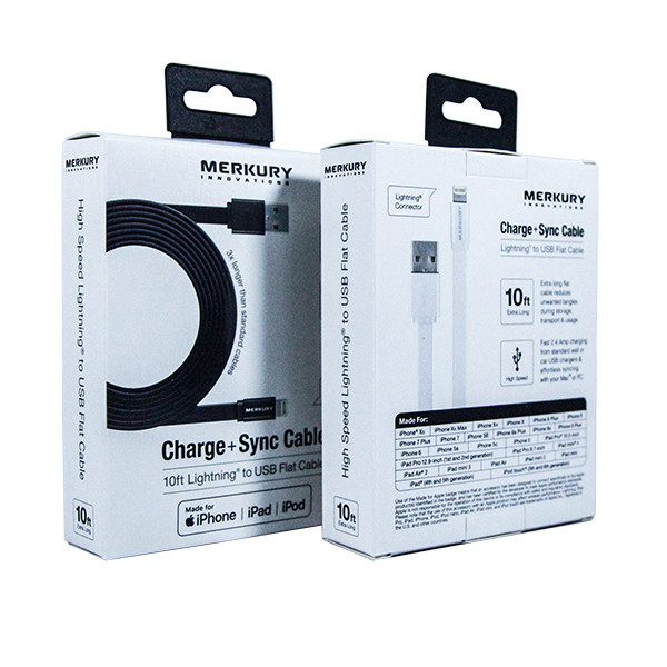 ISO9001 Paper Earphone Headset Electronics Packaging Box Foil Stamping